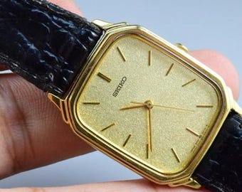 Vintage Seiko Dolce Nickle Alloy Case 9521 5170 Yellow Dial Men