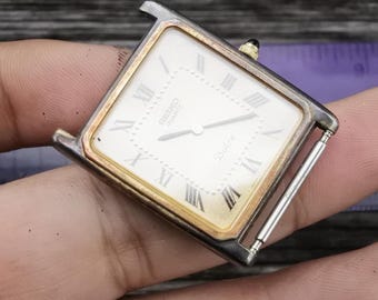 Vintage Seiko Dolce Gold Plated 30micron 6020 5460 Roman Numeral