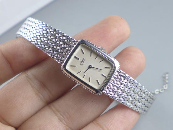 Vintage Seiko Gold Plate 1400 5140 Integrated Bracelet Lady Quartz