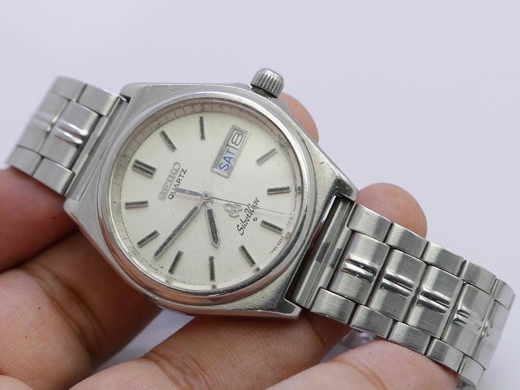 SEIKO SilverWave クォーツ 時計 8229-700A メンズ ヴィンテージ セイコー シルバーウェーブ 8229 700A ホワイト ダイヤル