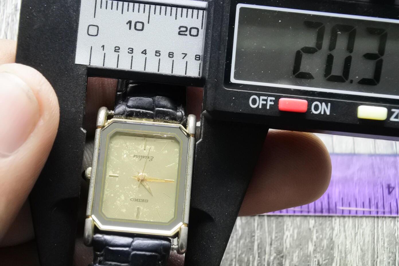 Vintage Seiko Exceline 1221 5820 Lady Quartz Watch Japan Square