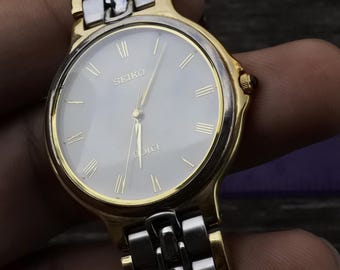Vintage Seiko Dolce 5E31 6E60 Roman Numeric Dial Lady Quartz Watch