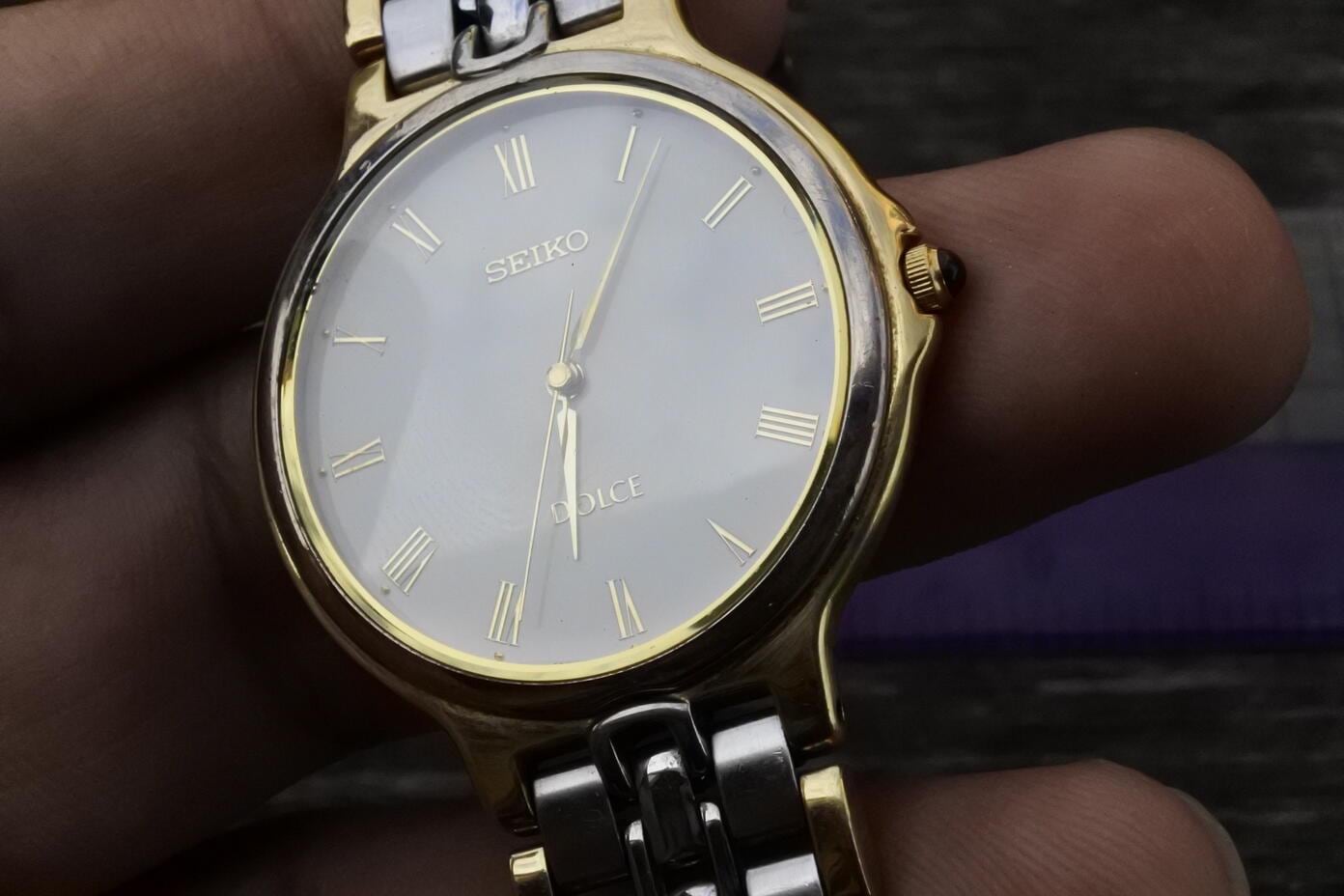 Vintage Seiko Dolce 5E31 6E60 Roman Numeric Dial Lady Quartz Watch