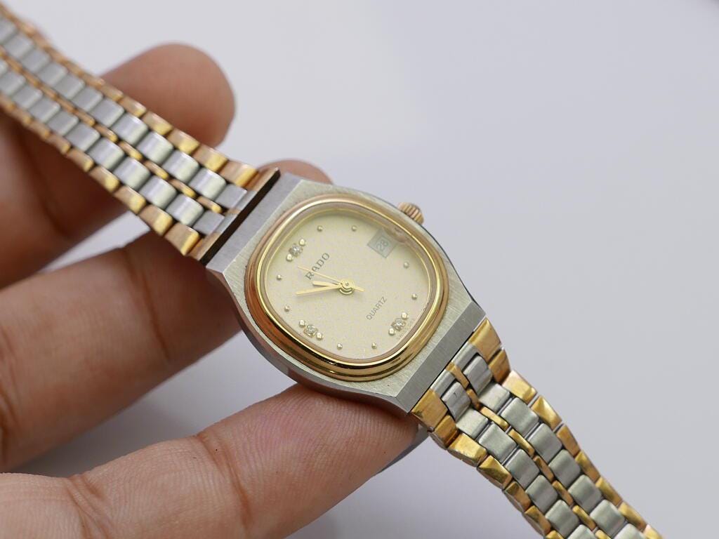 Vintage Rado Custom 111.4007.4 Gemstone Dial Lady Quartz Watch