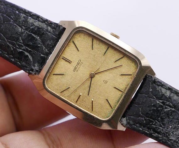 Vintage Seiko TAC CASE 5931 5260 Textured Dial Men Quartz Watch