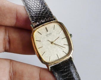 Vintage Seiko Dolce 7741 5060 Textured Dial Lady Quartz