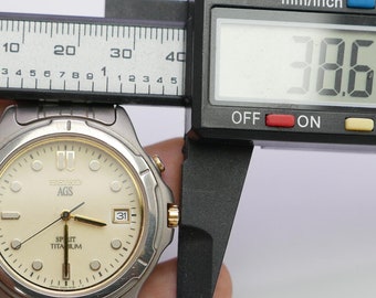 Vintage Seiko Spirit Titanium AGS 5M22 6b50 Luminous Dial Men