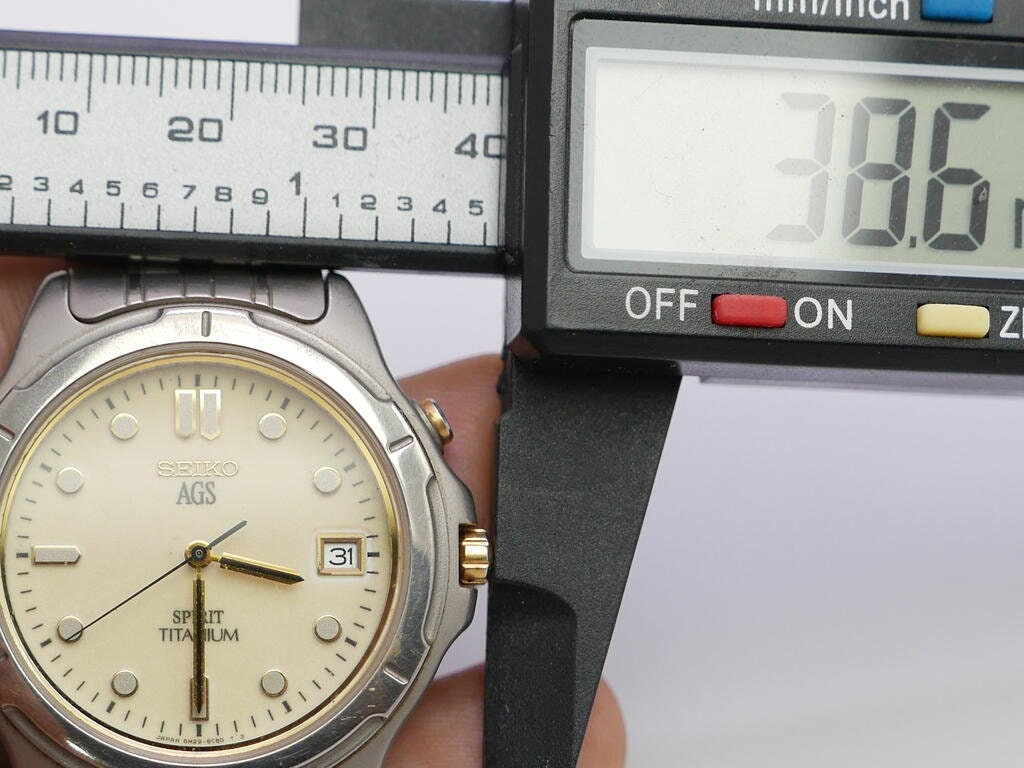 Vintage Seiko Spirit Titanium AGS 5M22 6b50 Luminous Dial Men 
