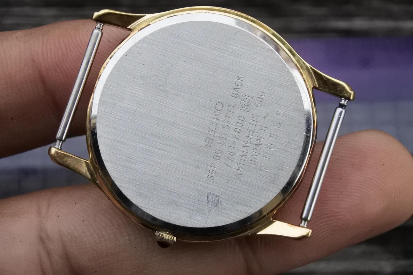 Vintage Seiko Dolce Gold Plated 30micron 7741 6030 White