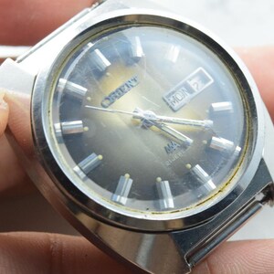 Vintage Orient AAA Automatic Green Dial Men Quartz Watch Japan JDM Round Shape 37mm
