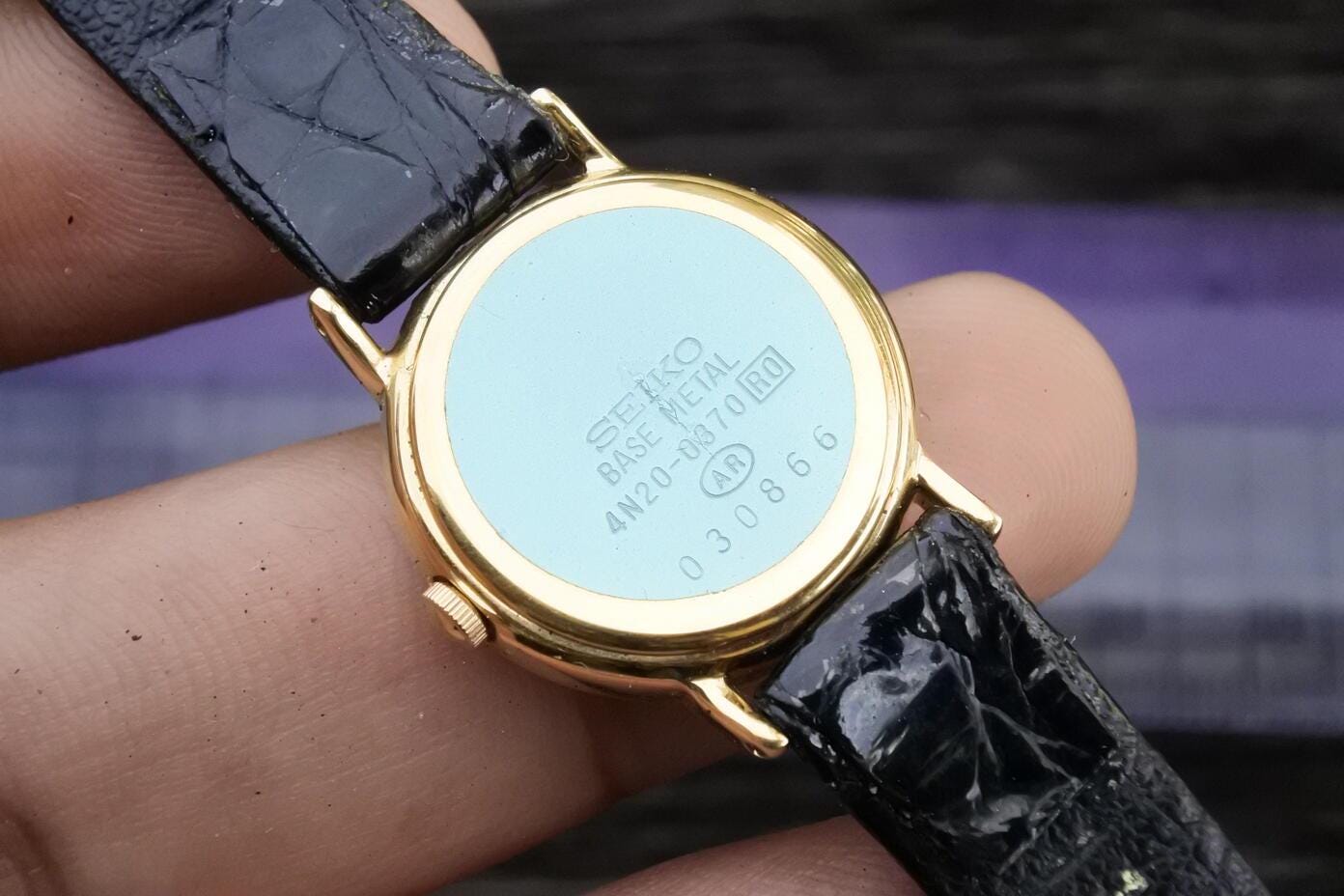 時計 vintage SEIKO EXCELINE GOLD 4N20-0370 Vintage Seiko Exceline 4N20 0370 Roman Numeral Dial Lady