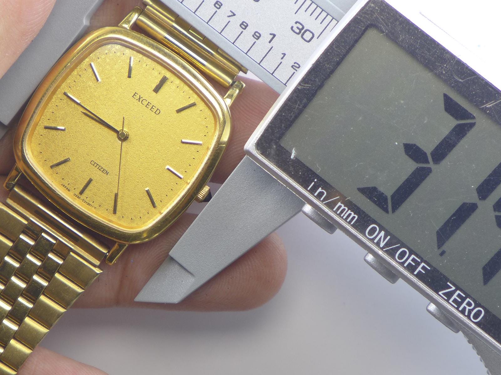 ヴィンテージ シチズン エクシード 1197年製 ゴールドダイヤル メンズ