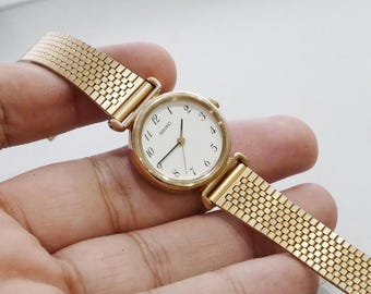 Vintage Seiko 4N21 0052 White Dial Lady Quartz Watch Japan JDM