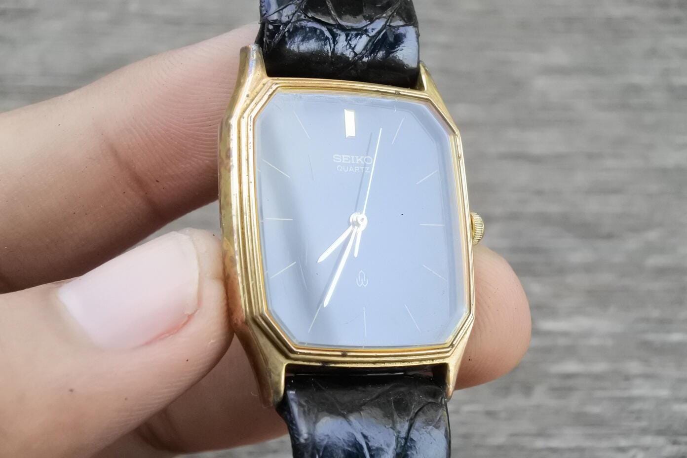 Vintage Seiko Gold Plated 6431 5150 Dress Men Quartz Watch Japan