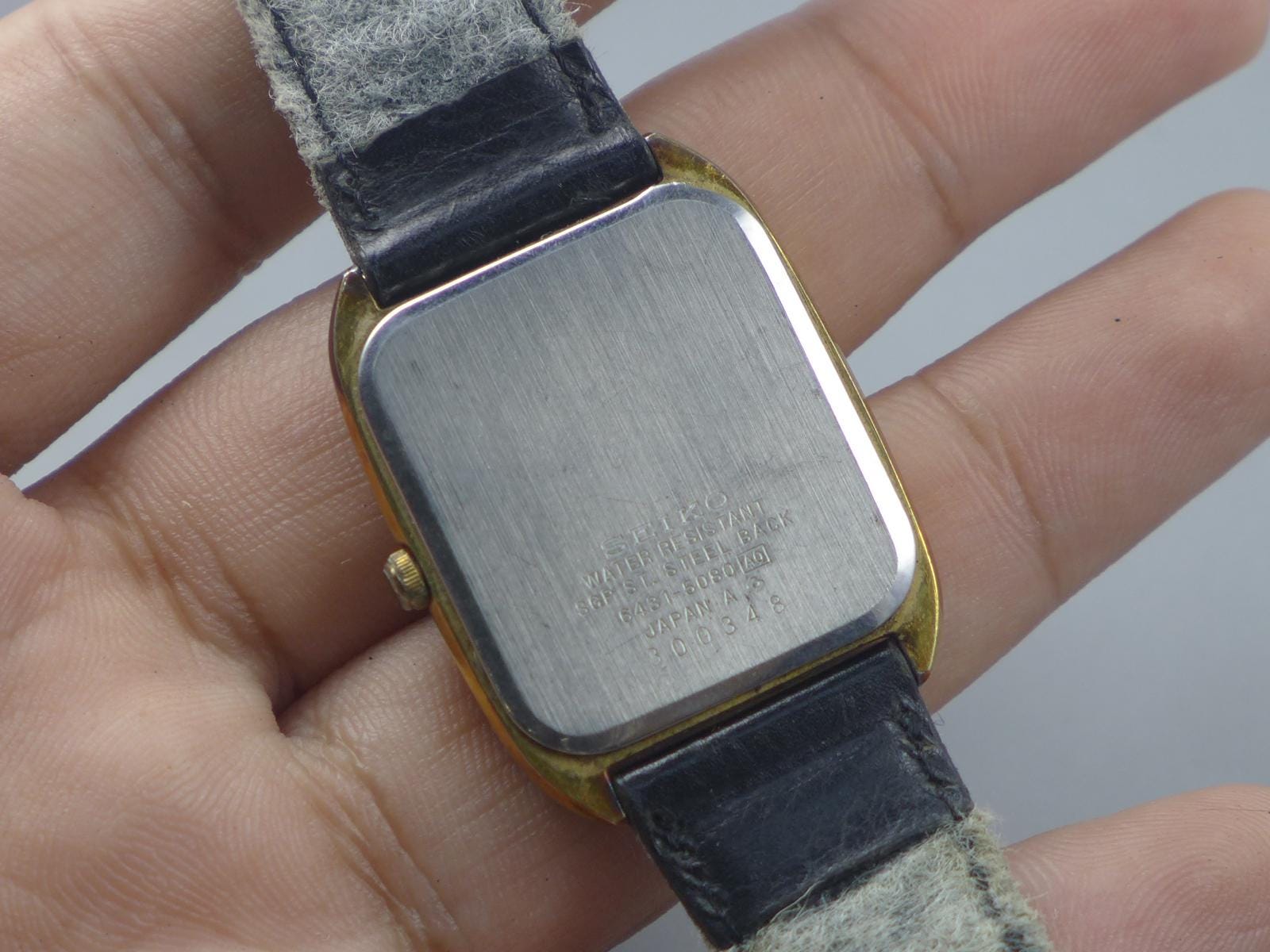 Buy Vintage Seiko Gold Plate 6431 5080 Textured Dial Men Quartz