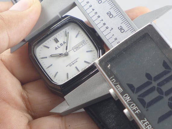 Vintage Seiko Alba 7N33 K003 Black PVD Plated Men Quartz Watch