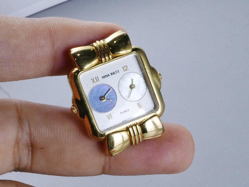 腕時計 レディース NINA RICCI クォーツ quartz デュアルタイム