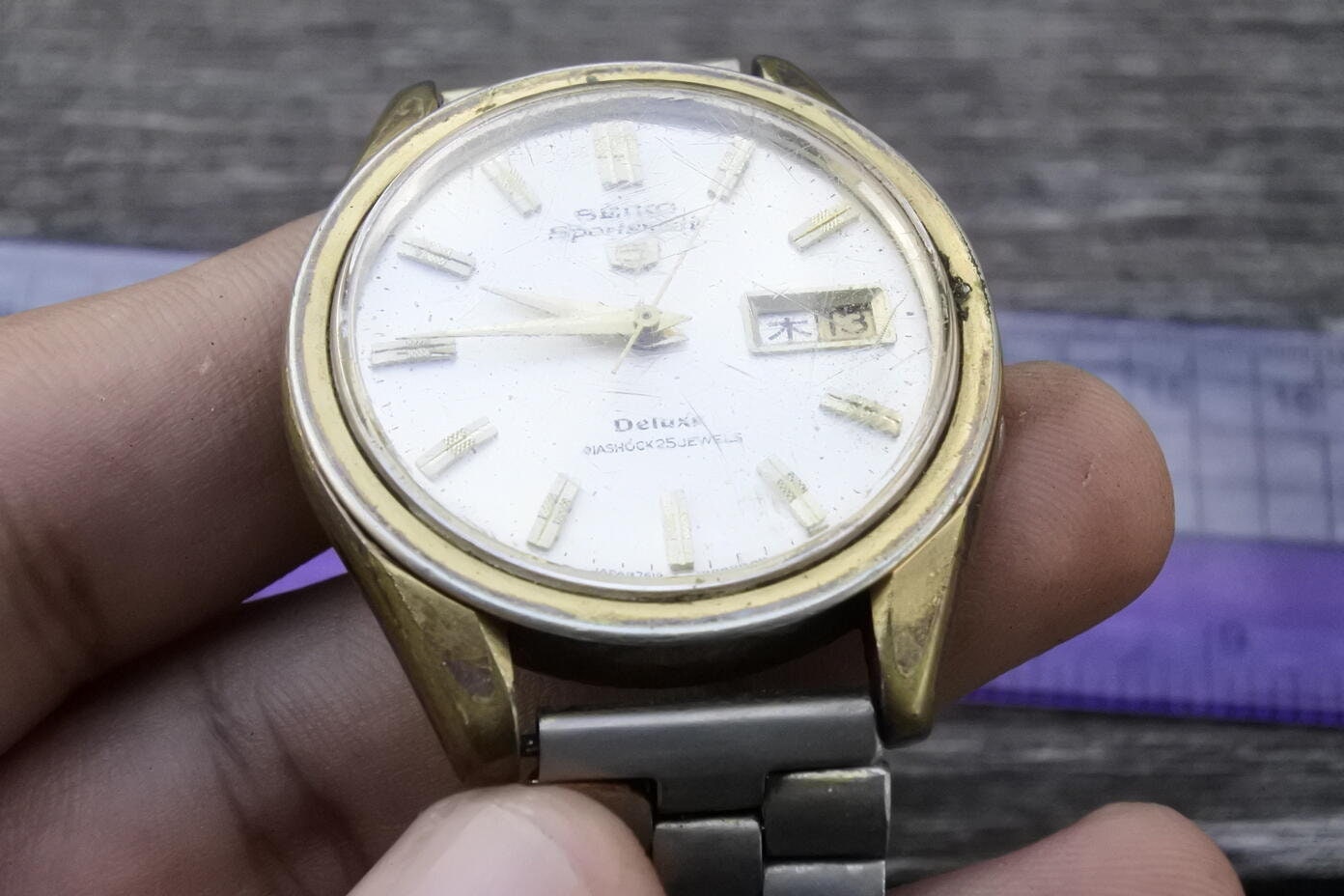♦︎SEIKO スポーツマチック5 デラックス 7619-9030 動作品 Vintage Seiko 5 Sportmatic Deluxe 7619 9030 Men Automatic Japan