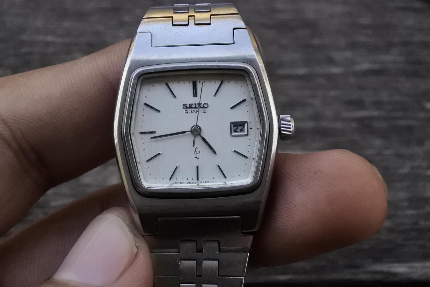 Vintage Seiko 2622 5030 Integrated Bracelet Lady Quartz Watch