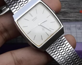 Vintage Seiko 7830 5080 Textured Dial Men Quartz Watch Japan