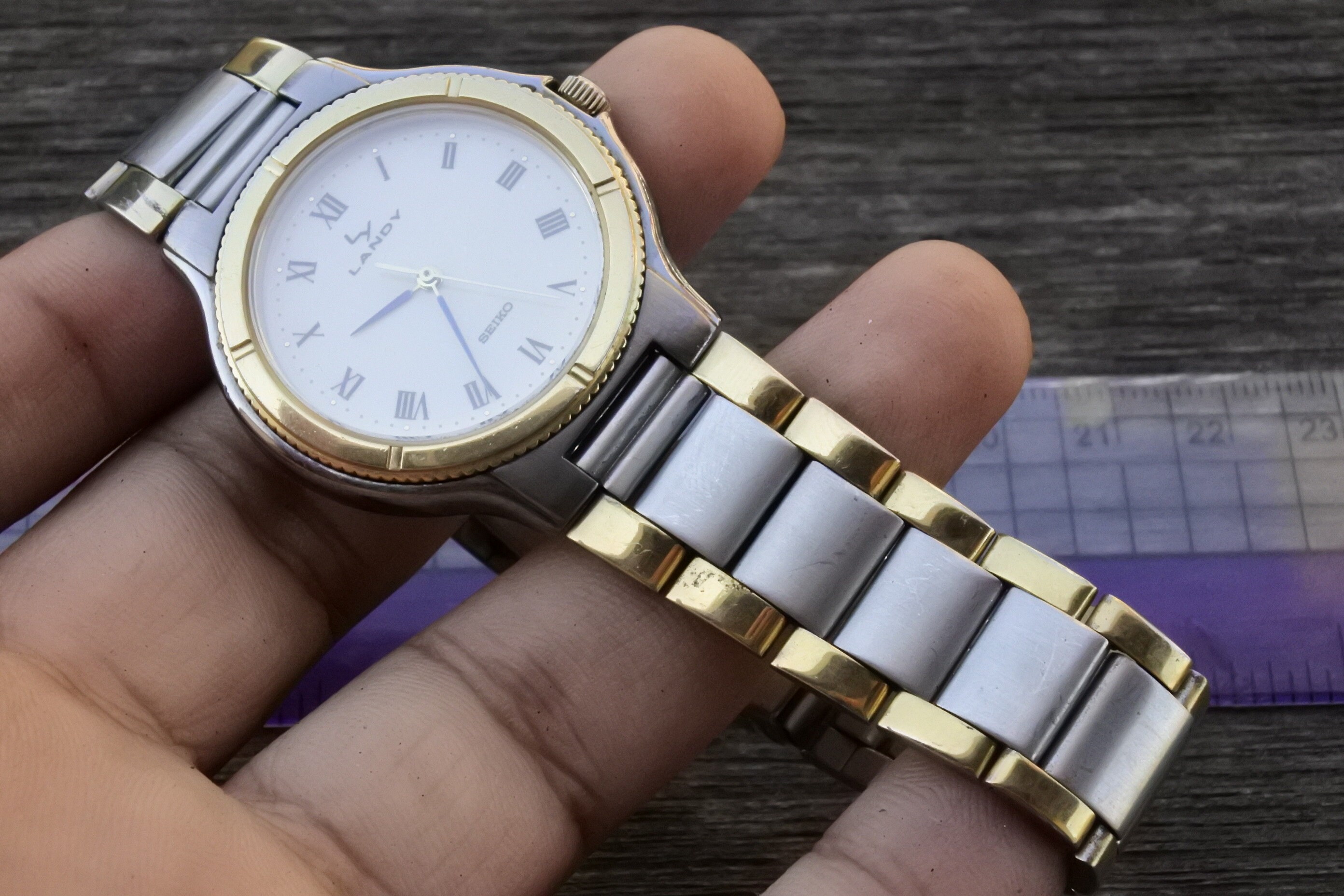 Vintage Seiko Landy 5P31 6B10 Roman Numeral Dial Men Quartz Watch