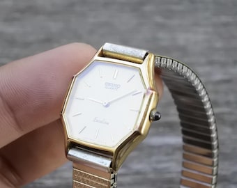 稼働品SEIKO EXCELINEセイコーエクセリーヌ腕時計 8420-5430 ヴィンテージ セイコー エクセリン ゴールドメッキ 8420 5430