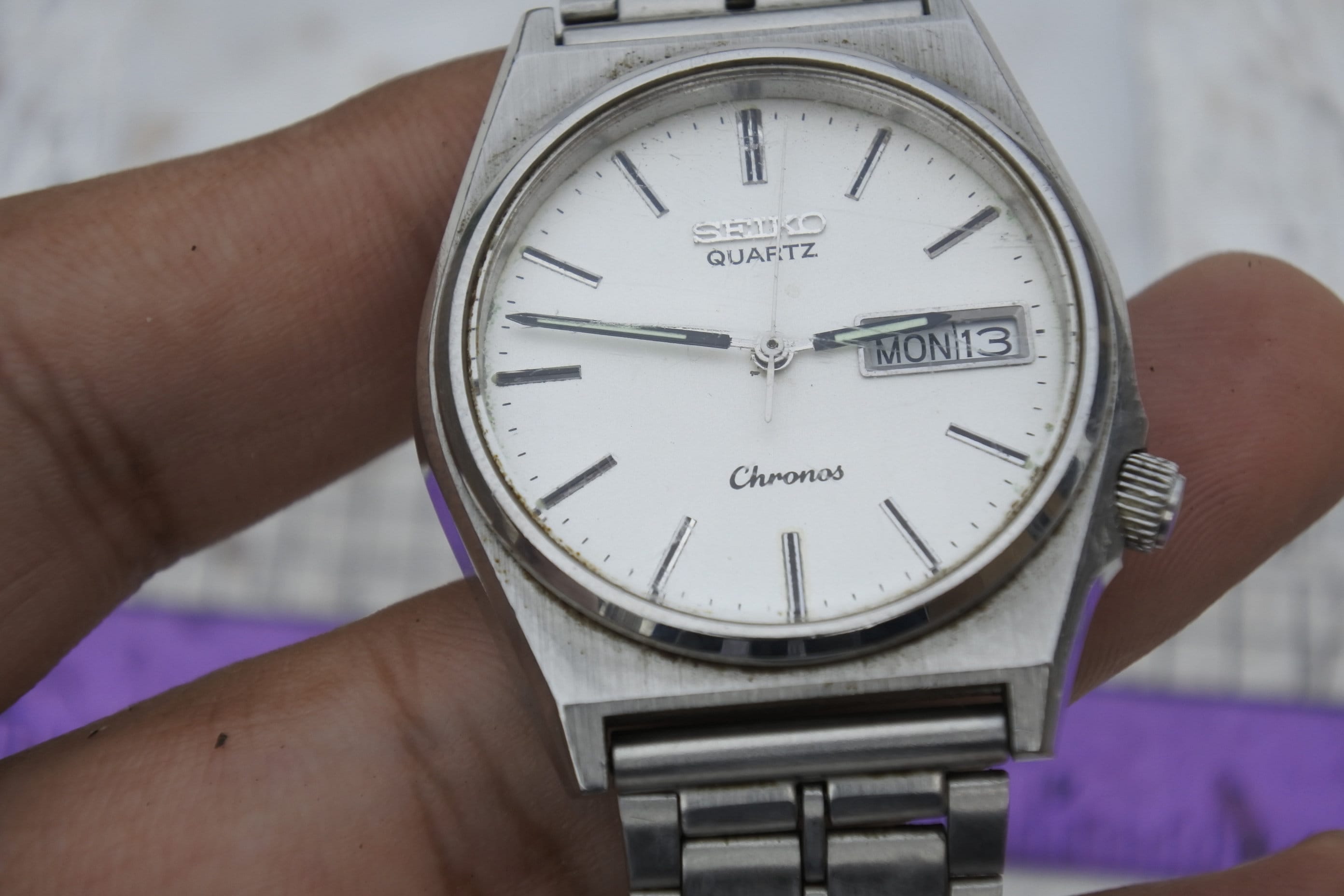 時計 SEIKO CHRONOS 8123-7130 SUWA QUARTZ SEIKO WATCH CHRONOS 8123-7130 QUARTZ DAY DATE KANJI | eBay