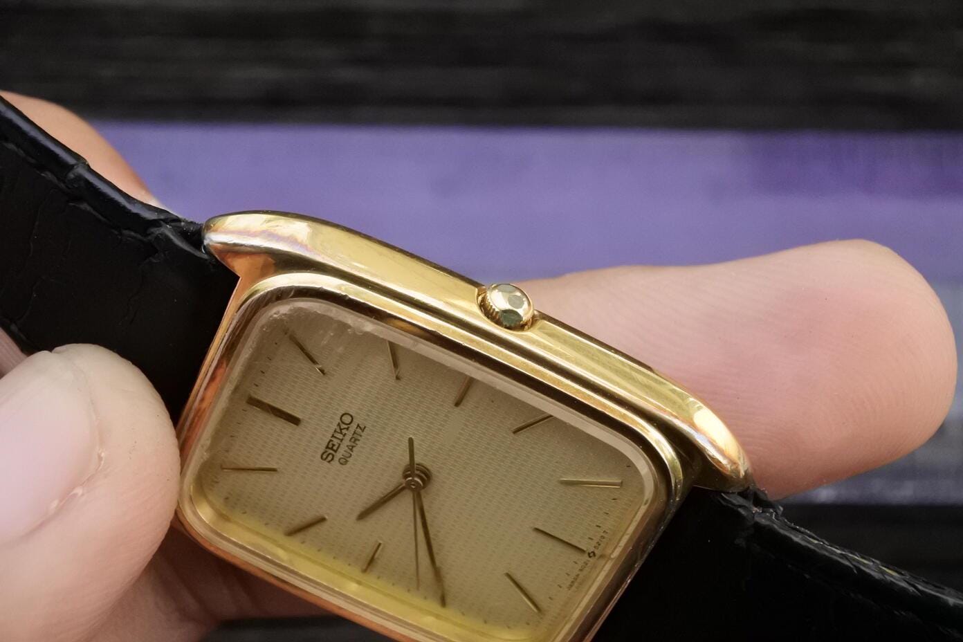 時計 SEIKO QUARTZ SGP 9021-5150 QUARTZ Seiko Tank 'Textured Champagne' [Ref: 9021-517H] Quartz BMBY