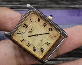 Vintage Seiko Dolce Gold Plated 30micron 6020 5460 Roman