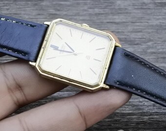 Vintage Seiko Gold Plated 9641 5060 Dress Men Twin Quartz Watch