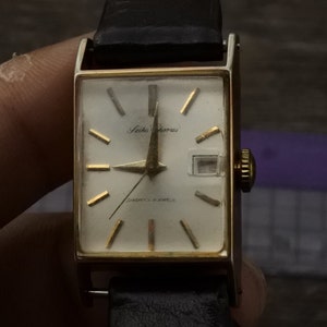 Vintage Seiko Gold Plated Chorus Calendar White Dial Unisex Hand