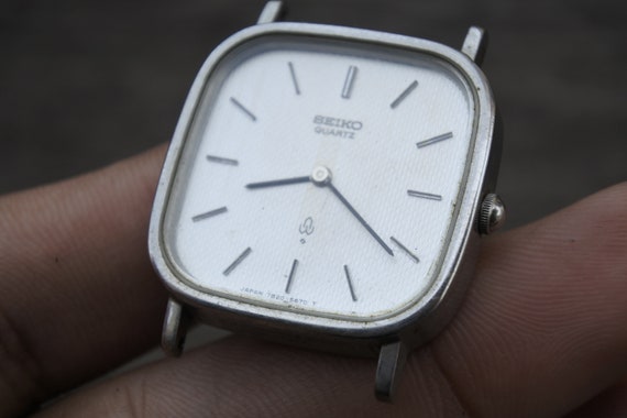SEIKO 掛時計 クォーツ レトロ直径35cm Vintage Seiko 7820 5490 Textured Dial Men Quartz Wristwatch Japan