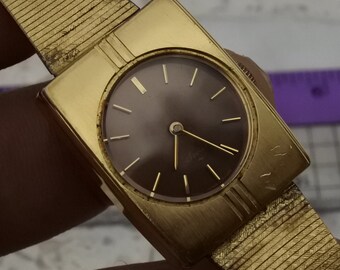 Vintage Seiko Socie Gold Plated 11-1320 Brown Dial Lady Hand