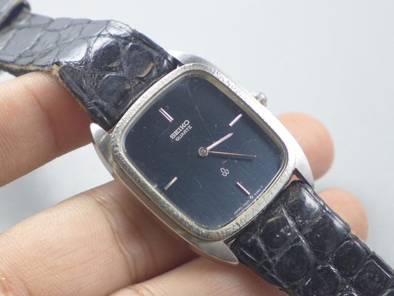 Vintage Seiko 7820 5250 Blue Dial Lady Quartz Watch Japan JDM