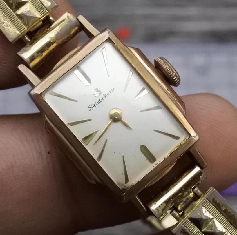 Seiko merit レディース手巻き腕時計 SEIKO - Seiko Merit 手巻き腕時計 14K GF ビンテージ ゴールド