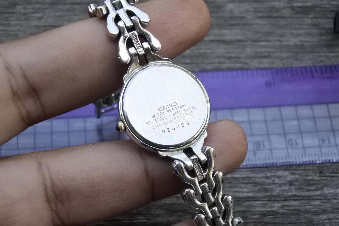 Vintage Seiko Exceline 4J41 0040 Integrated Bracelet Lady Quartz
