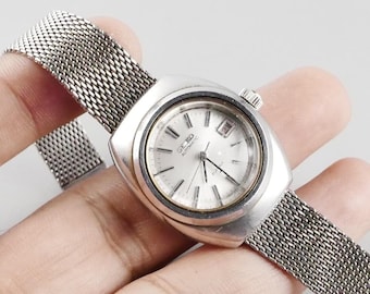 Vintage Seiko 7321 5660 Stone Dial Lady Quartz Watch Japan Square