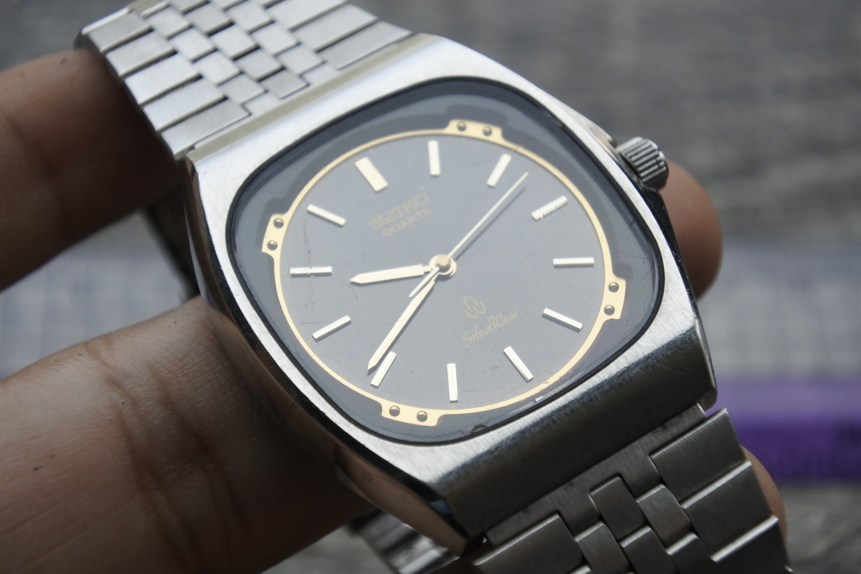 時計 Working SEIKO SilverWave 6030-5280 Vintage Seiko Silverwave Rare Dial Cushion Shape 6030 5280 Men