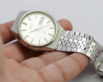 Vintage Seiko Type II 7546-8090 Quartz Railway Time Dial Japanese