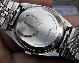 Vintage Seiko Type II 0903 6000 Black Dial Men Quartz Watch Japan 