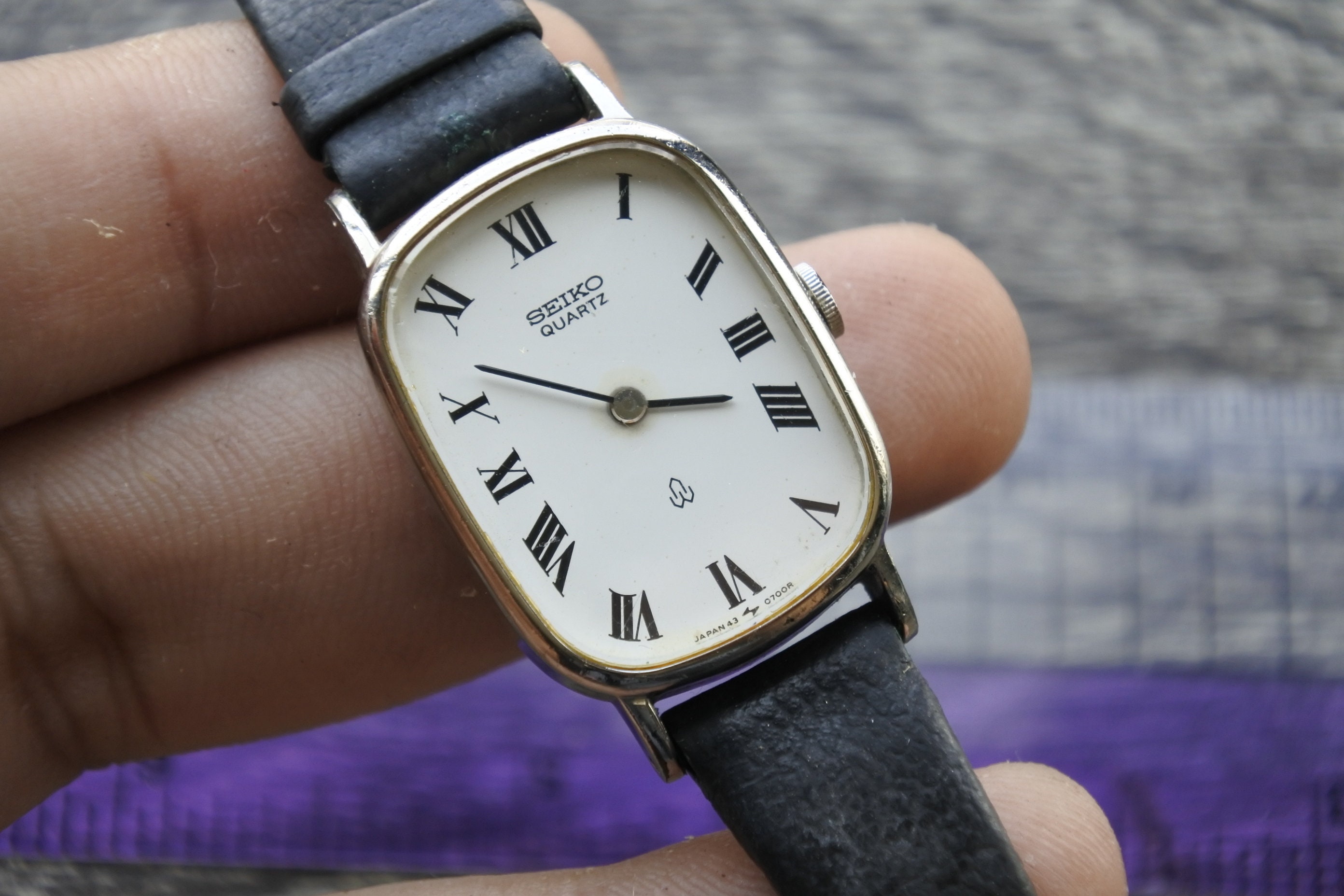 Vintage Seiko Palladium Plate 43 3270 Lady Quartz Watch Japan
