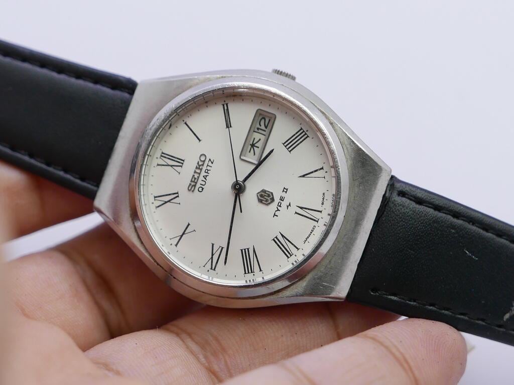 Vintage Seiko Type II 4623 8010 Roman Numeral Dial Men Quartz Watch Japan Round Shape 37mm Etsy Canada