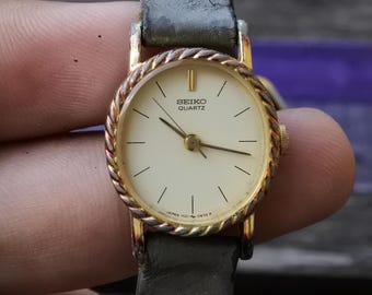 名406/ SEIKO セイコー 14K SS 刻印あり レディース クオーツ Vintage Seiko 1400 5143 Integrated Bracelet Lady Quartz Watch