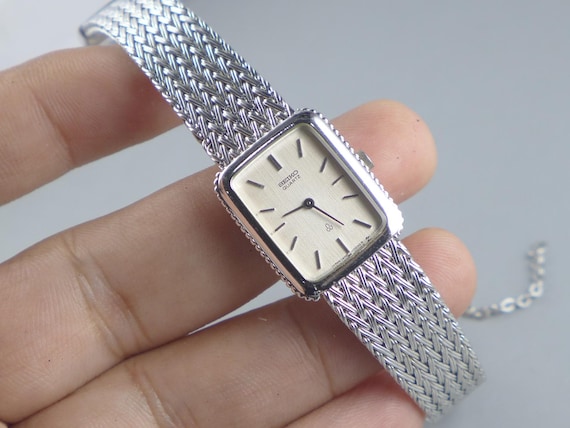 80s Vintage Seiko 海外企画 コンビ サントス 希少文字盤仕様 80s