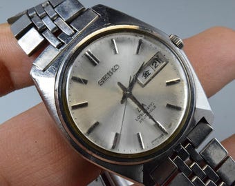 【80’s メンズ 純正ブレス 稼働】SEIKO 7431-5360 ブラック Vintage Seiko 7431 5360 Black Dial Men Quartz Watch Japan Square