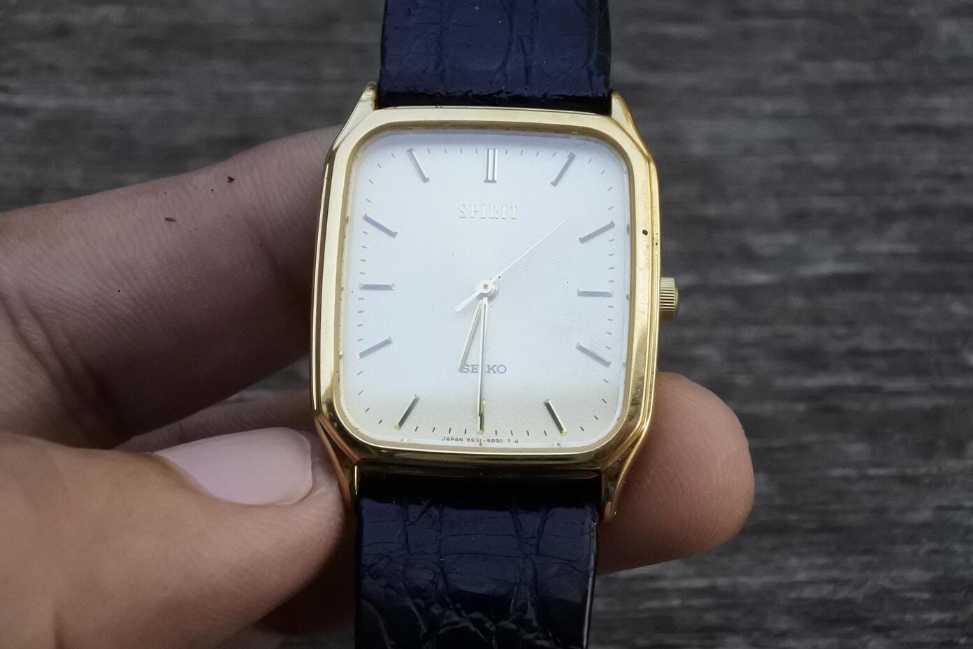 Exc+5] Vintage Seiko Spirit 5E31-5B60 Gold Dial Men's Quartz