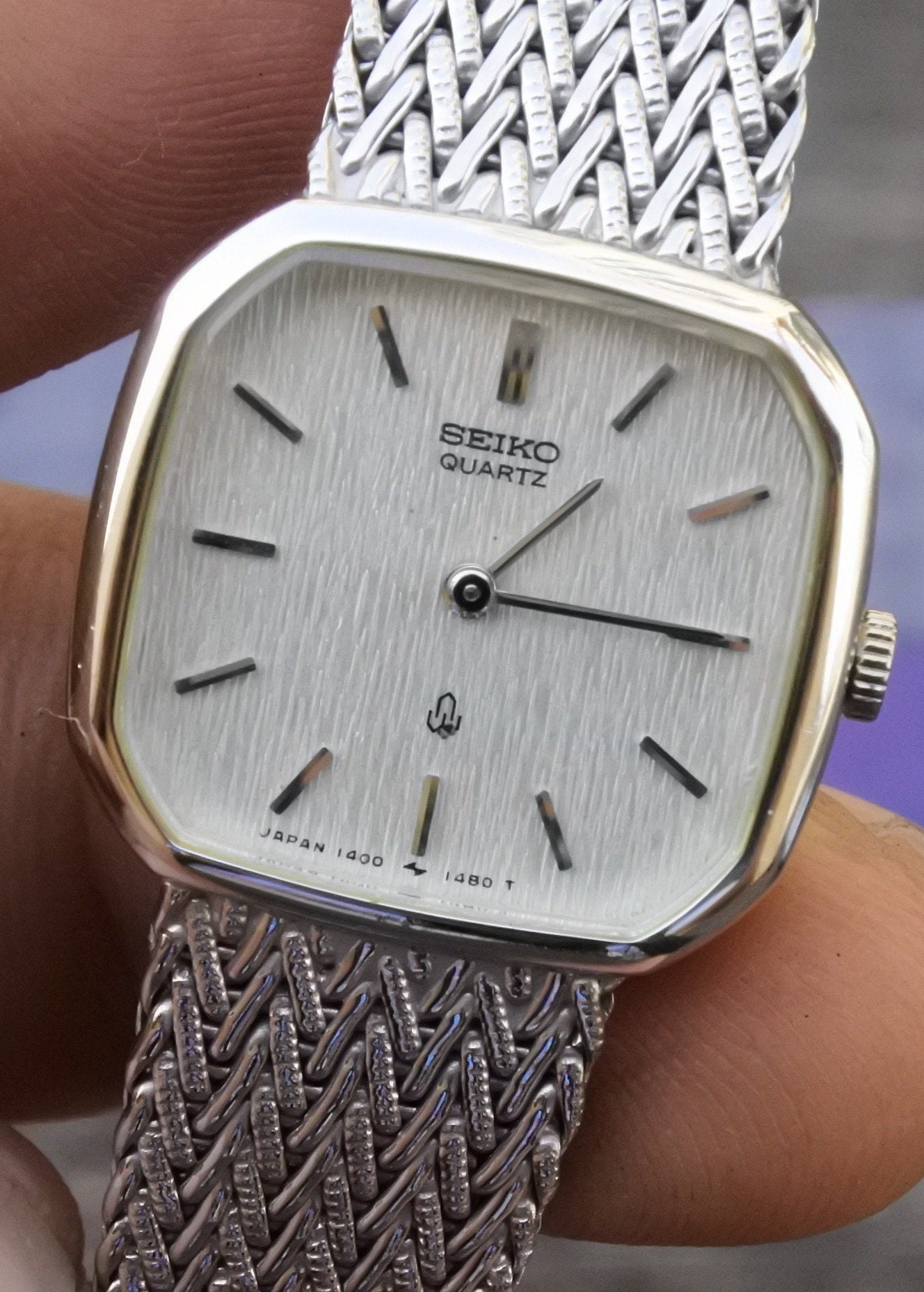 名406/ SEIKO セイコー 14K SS 刻印あり レディース クオーツ Vintage Seiko Gold Plated 1400 5900 White Dial Lady Quartz Watch