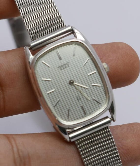 Vintage Seiko 4720 5100 Pattern Dial Lady Quartz Watch Japan
