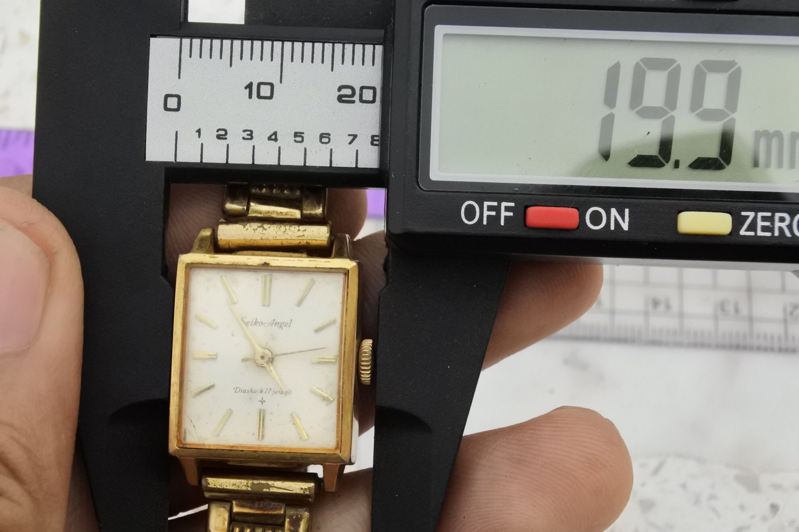 Vintage Seiko Angel Gold Plated White Dial Lady Hand Winding Watch