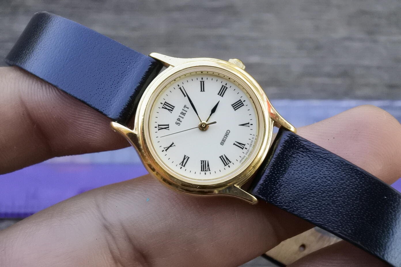 Vintage Seiko Spirit 4N21 0450 Roman Numeral Dial Lady Quartz 